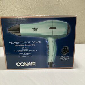 Conair 1875 Watt Velvet Touch Hair Dryer, Model 530TGN  New Open Box